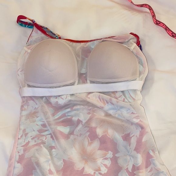 HP🎉1PC seeker Suit swimwear Floral Rouched Side Oriental Pink Australia 4 - Picture 8 of 9